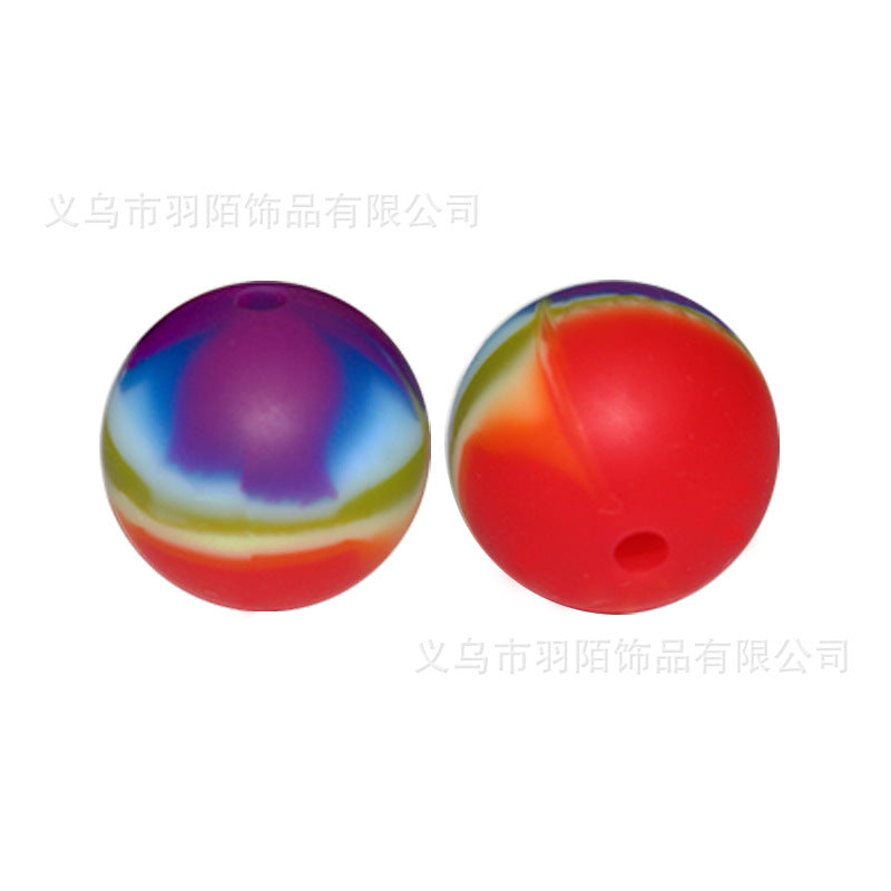 Wholesale 50PCS Rainbow Mixed Color Silicone Balls